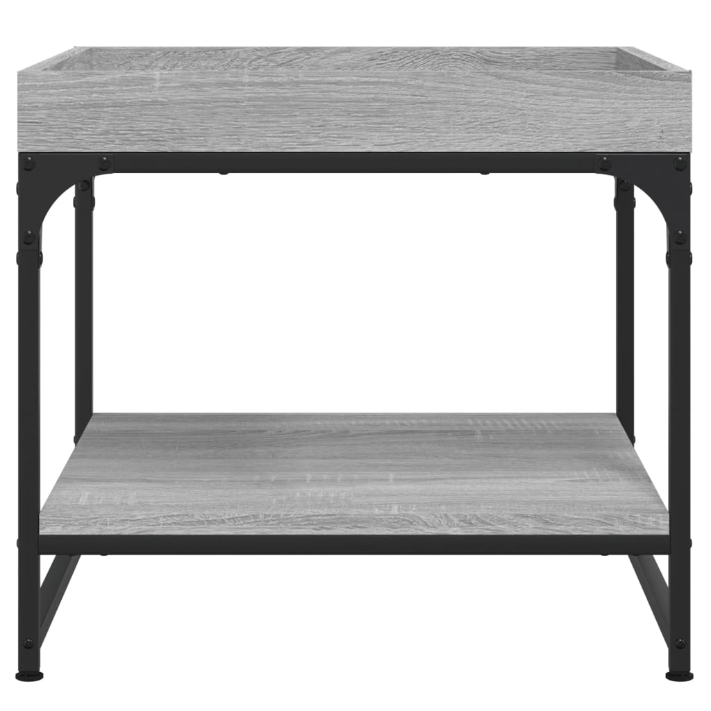 Sonoma grauer Couchtisch 49,5 x 49,5 x 45 cm, Holzwerkstoff