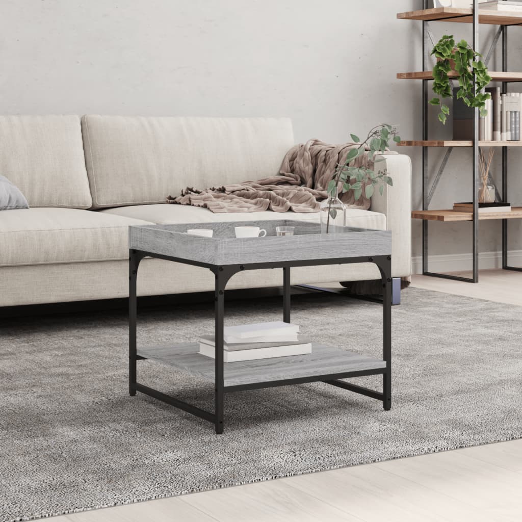 Sonoma coffee table gray 49.5x49.5x45 cm engineered wood