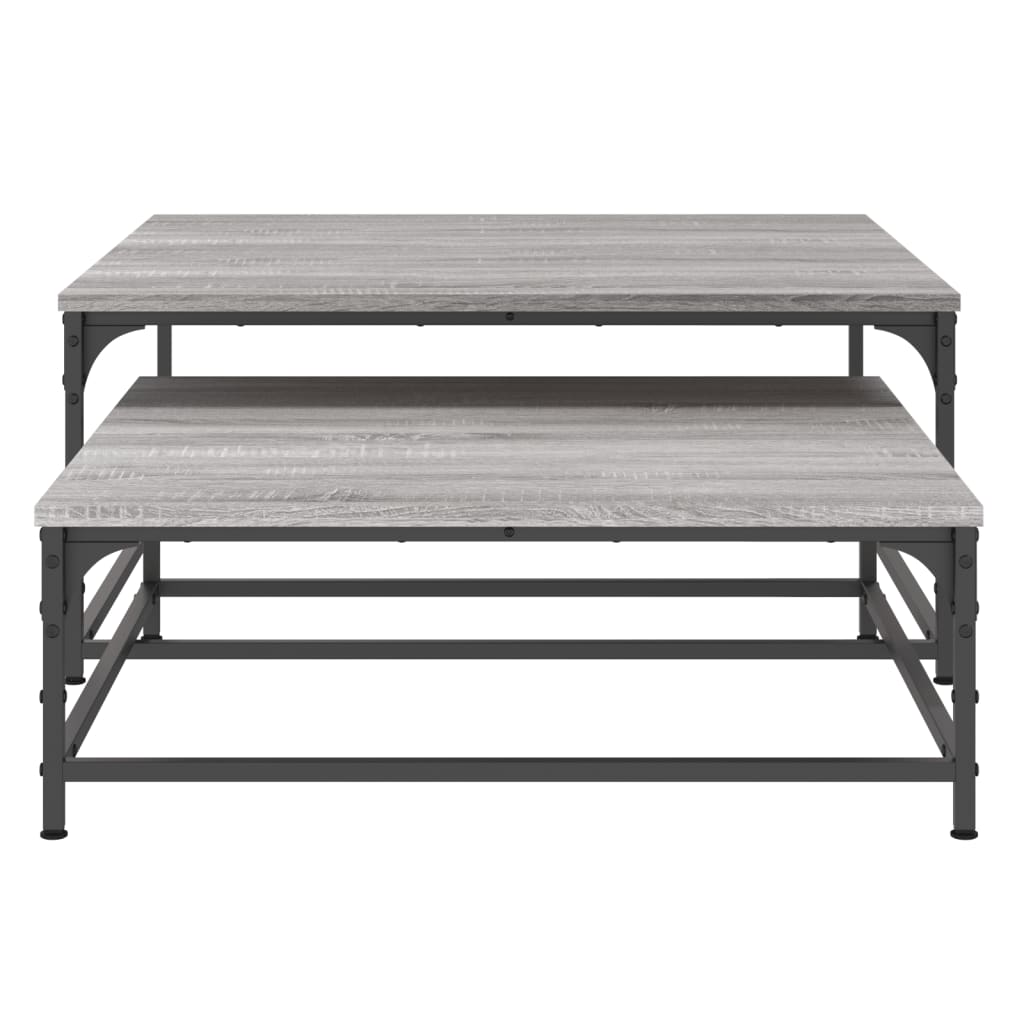 Nesting Coffee Tables 2 pcs Sonoma Gray Engineered Wood