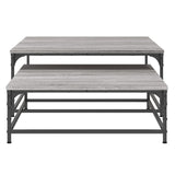 Tables basses gigognes 2 pcs sonoma gris bois d'ingénierie