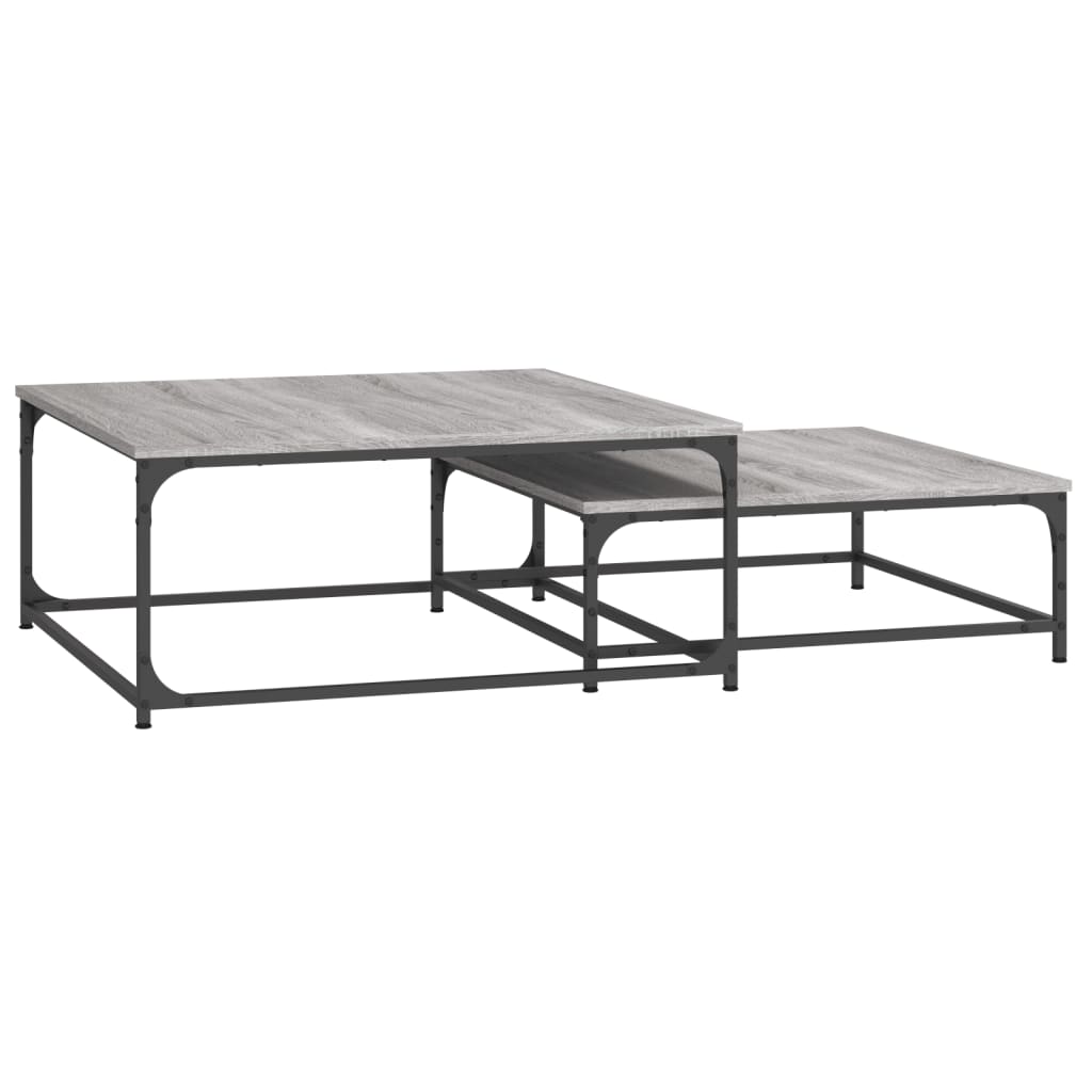 Nesting Coffee Tables 2 pcs Sonoma Gray Engineered Wood