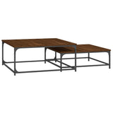 Tables basses gigognes 2 pcs chêne marron bois d'ingénierie