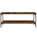 Smoked oak coffee table 100x55x40 cm engineered wood