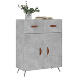 Buffet gris béton 69,5x34x90 cm bois d'ingénierie