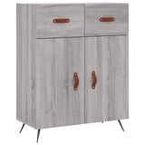 Sonoma graues Sideboard 69,5 x 34 x 90 cm, Holzwerkstoff