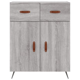 Sonoma graues Sideboard 69,5 x 34 x 90 cm, Holzwerkstoff