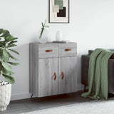 Sonoma graues Sideboard 69,5 x 34 x 90 cm, Holzwerkstoff