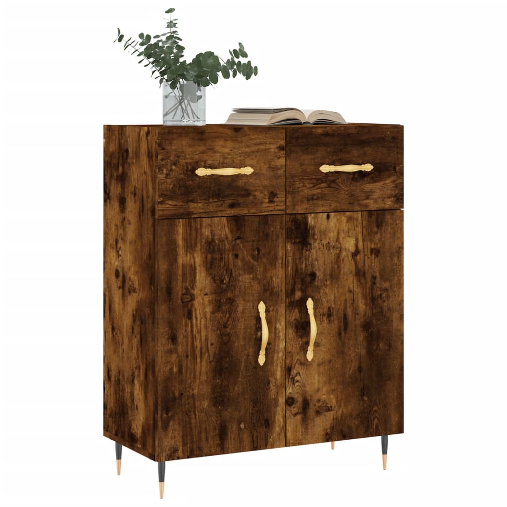 Smoked oak sideboard 69.5x34x90 cm engineered wood