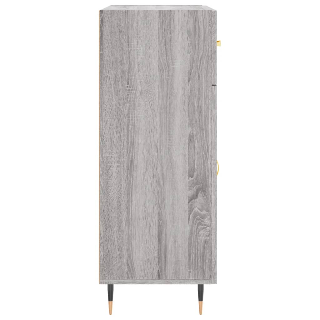 Sonoma graues Sideboard 69,5 x 34 x 90 cm, Holzwerkstoff