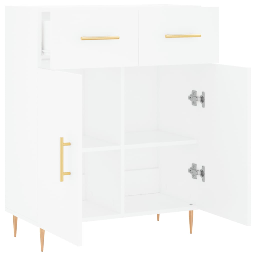 Buffet blanc 69,5x34x90 cm bois d'ingénierie