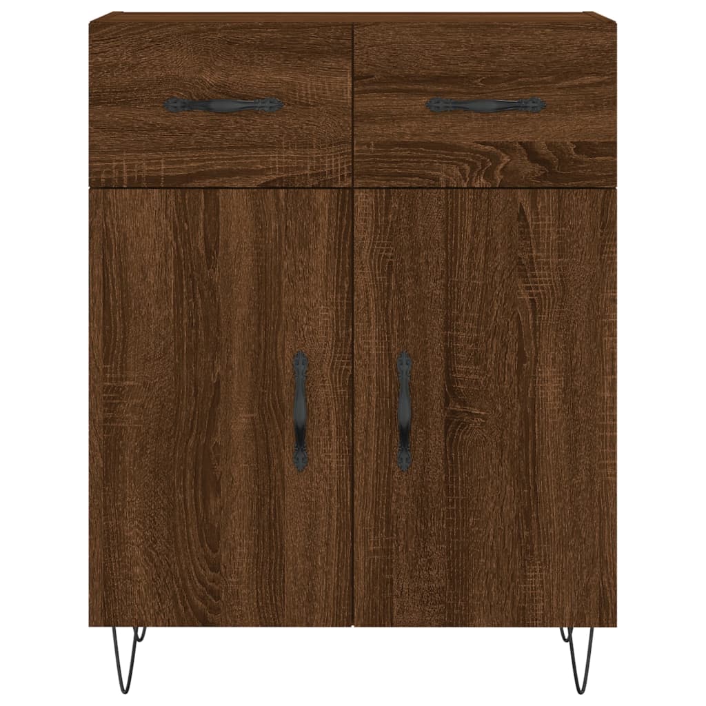 Brown oak sideboard 69.5x34x90 cm engineered wood