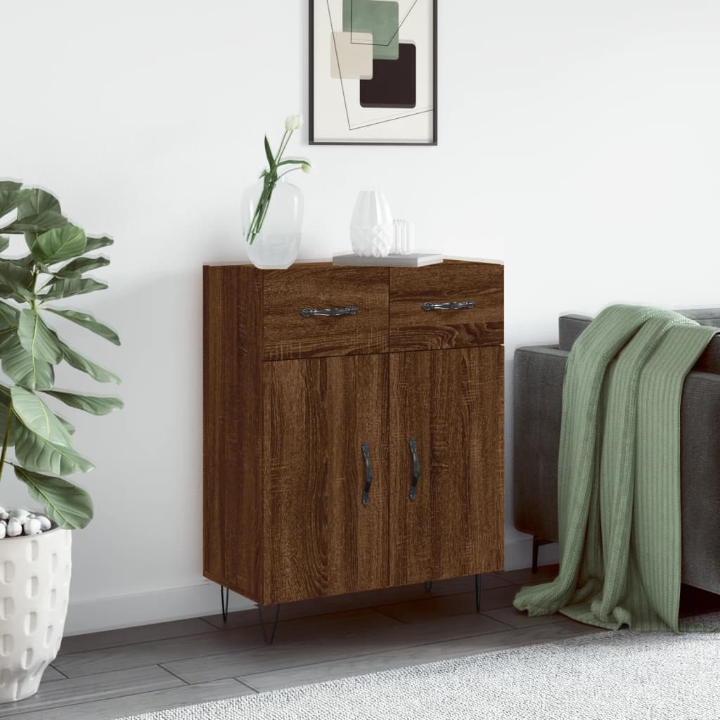 Brown oak sideboard 69.5x34x90 cm engineered wood