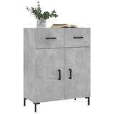 Concrete gray sideboard 69.5x34x90 cm engineered wood