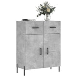 Buffet gris béton 69,5x34x90 cm bois d'ingénierie