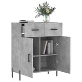 Buffet gris béton 69,5x34x90 cm bois d'ingénierie