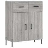 Sonoma graues Sideboard 69,5 x 34 x 90 cm, Holzwerkstoff