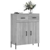 Sonoma graues Sideboard 69,5 x 34 x 90 cm, Holzwerkstoff