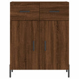 Buffet chêne marron 69,5x34x90 cm bois d'ingénierie