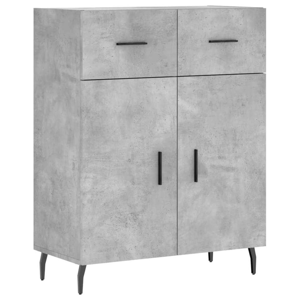 Concrete gray sideboard 69.5x34x90 cm engineered wood