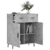 Concrete gray sideboard 69.5x34x90 cm engineered wood