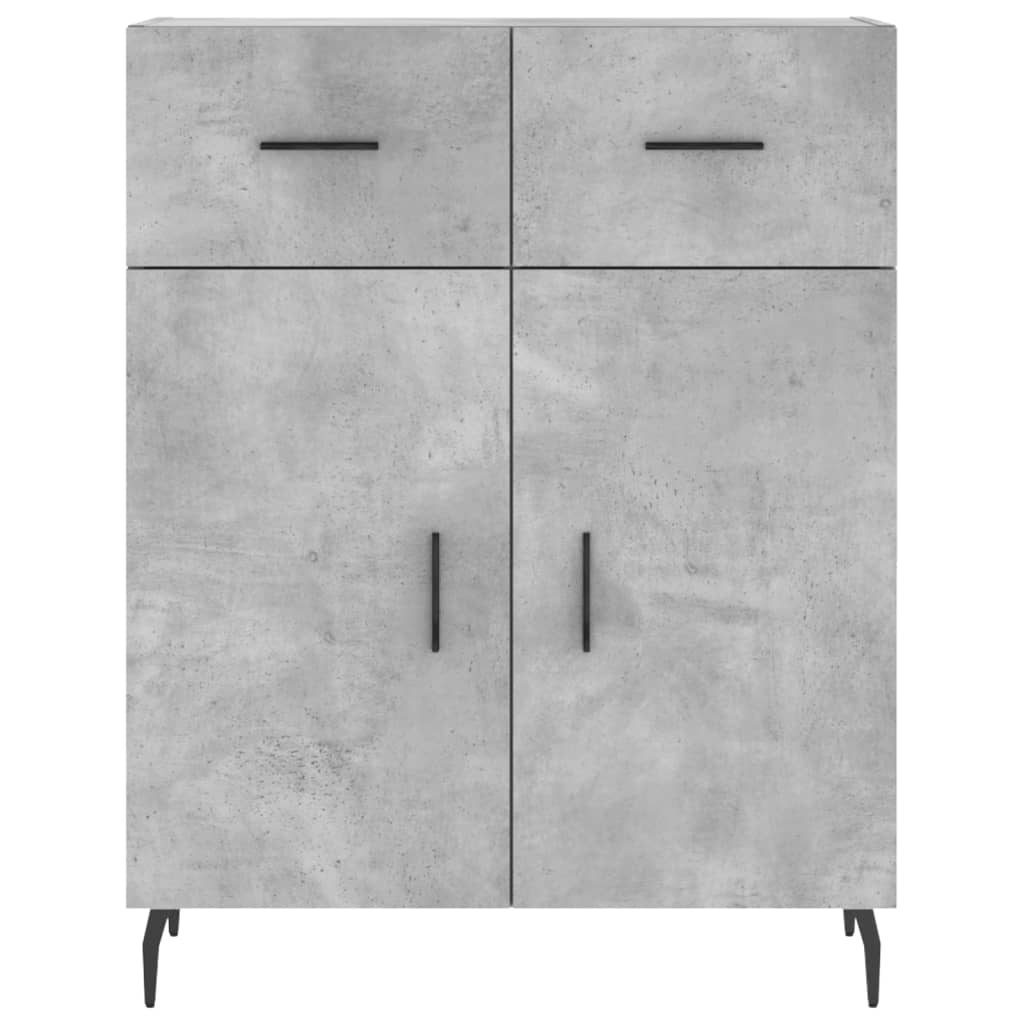 Concrete gray sideboard 69.5x34x90 cm engineered wood