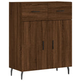 Buffet chêne marron 69,5x34x90 cm bois d'ingénierie