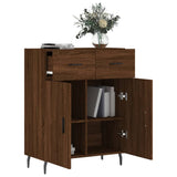 Buffet chêne marron 69,5x34x90 cm bois d'ingénierie