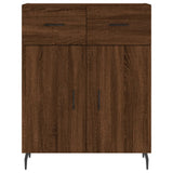 Buffet chêne marron 69,5x34x90 cm bois d'ingénierie