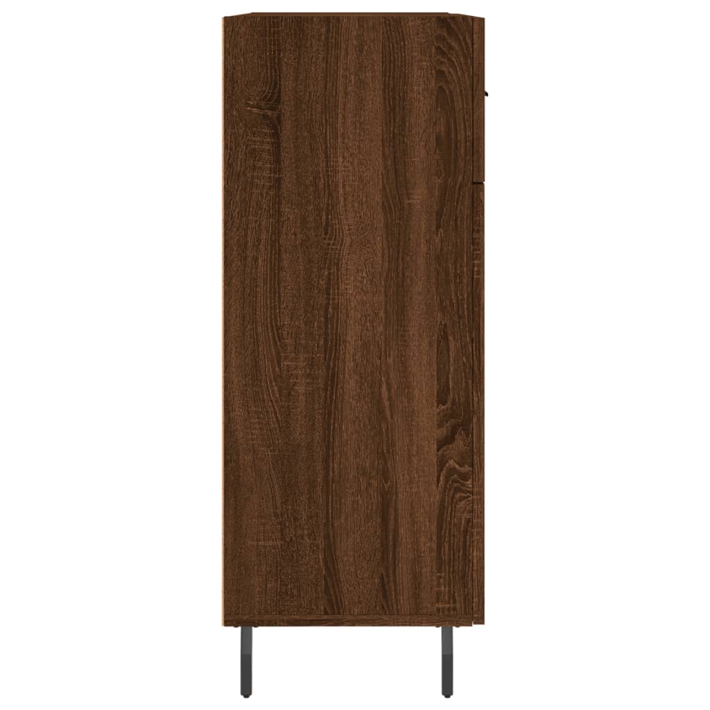 Buffet chêne marron 69,5x34x90 cm bois d'ingénierie