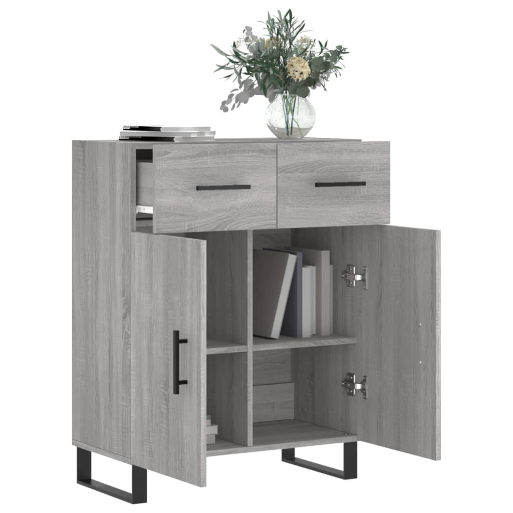 Buffet sonoma gris 69,5x34x90 cm bois d'ingénierie