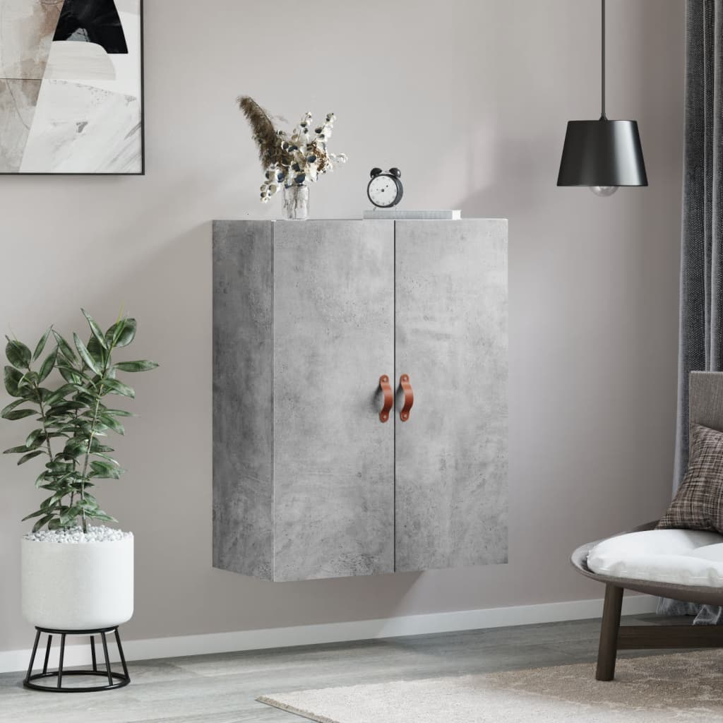 Betongrauer Wandschrank 69,5x34x90 cm