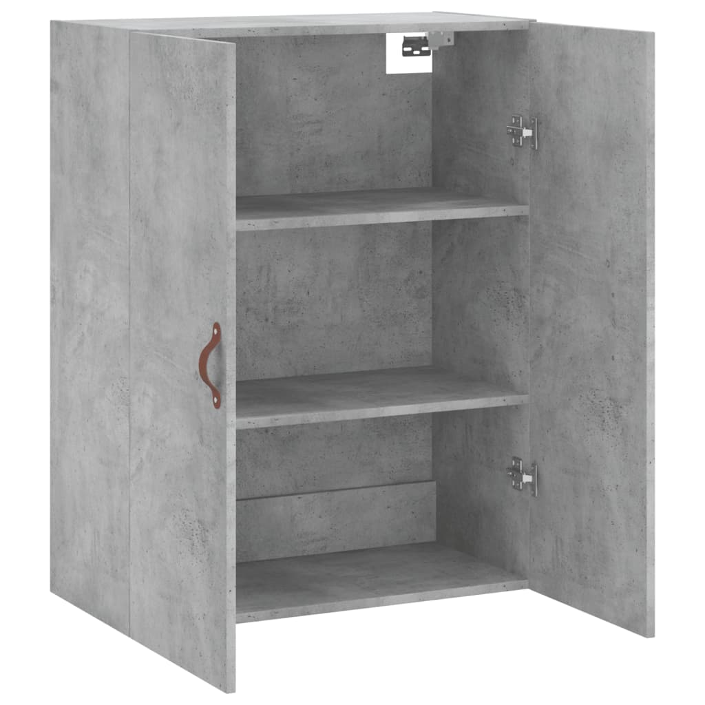 Betongrauer Wandschrank 69,5x34x90 cm