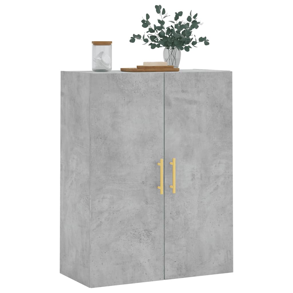 Betongrauer Wandschrank 69,5x34x90 cm