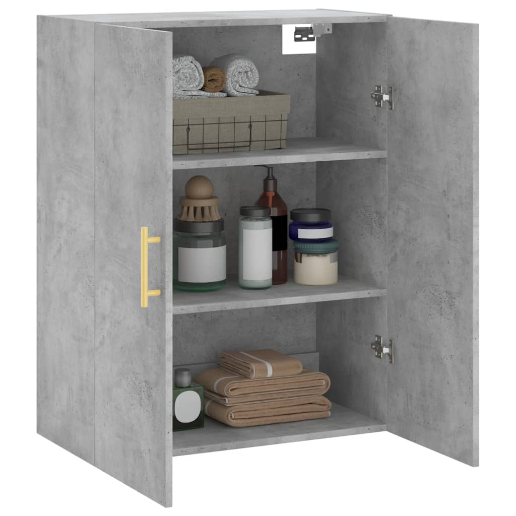 Armoire murale gris béton 69,5x34x90 cm