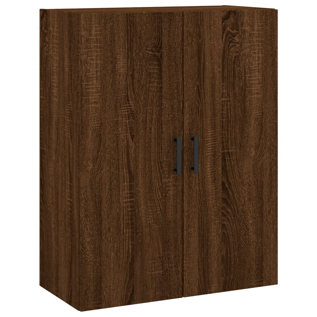 Wandschrank aus brauner Eiche, 69,5 x 34 x 90 cm