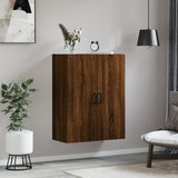 Wandschrank aus brauner Eiche, 69,5 x 34 x 90 cm