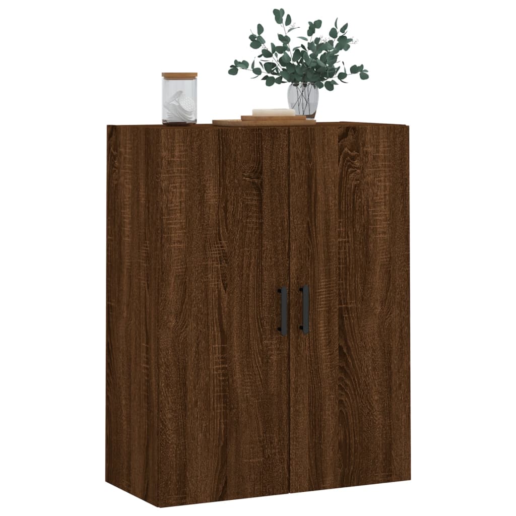 Wandschrank aus brauner Eiche, 69,5 x 34 x 90 cm