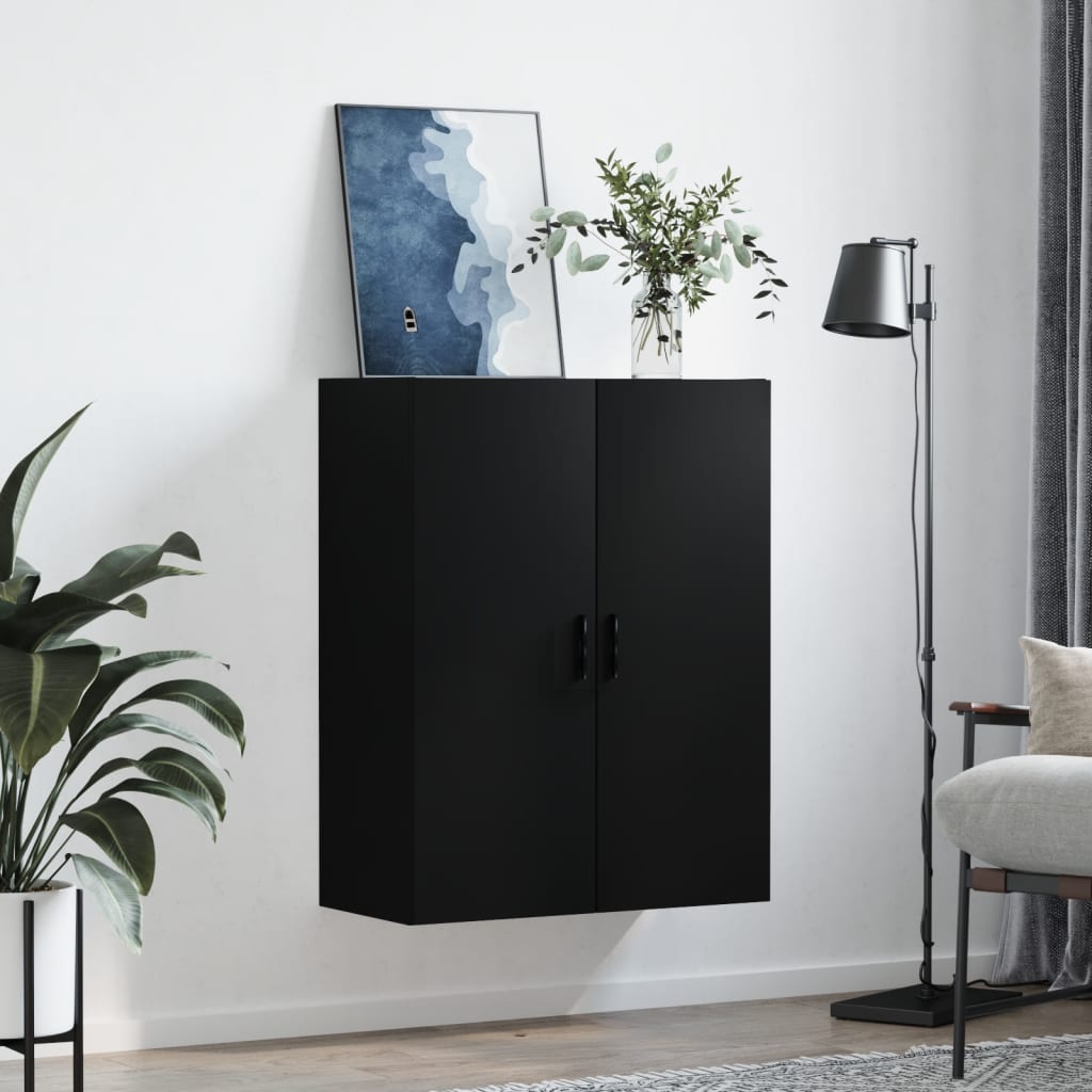 Black wall cabinet 69.5x34x90 cm