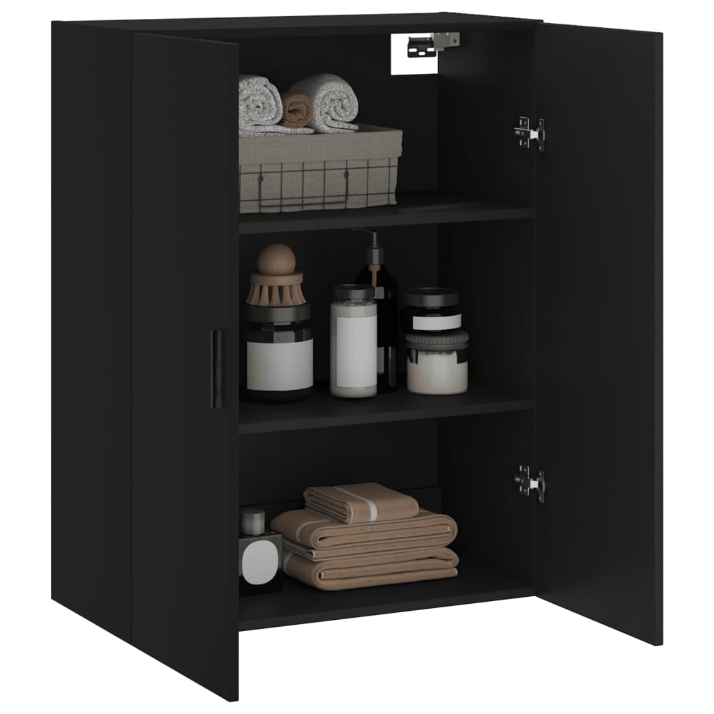 Black wall cabinet 69.5x34x90 cm