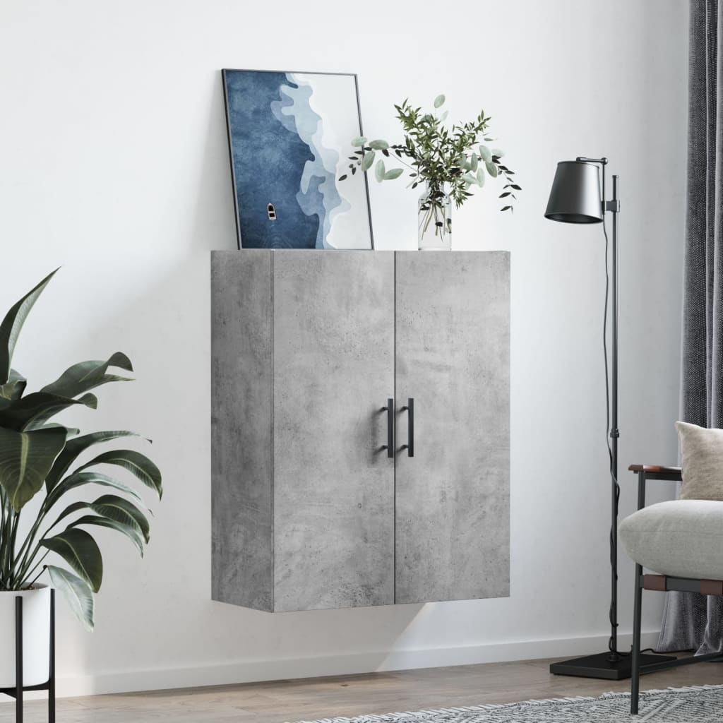 Concrete grey wall cabinet 69.5x34x90 cm