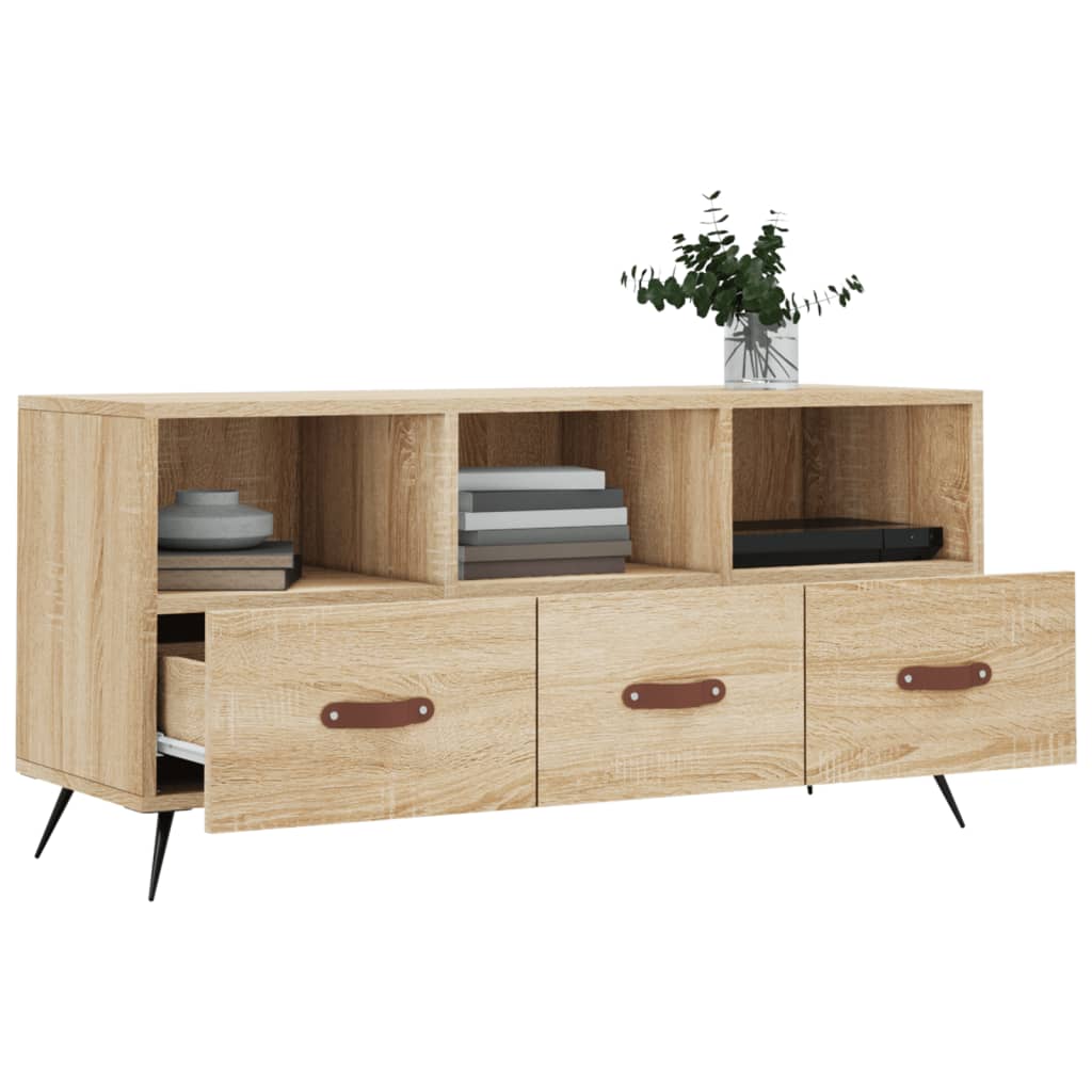 Meuble TV chêne sonoma 102x36x50 cm bois d'ingénierie