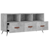 Concrete gray TV cabinet 102x36x50 cm engineered wood