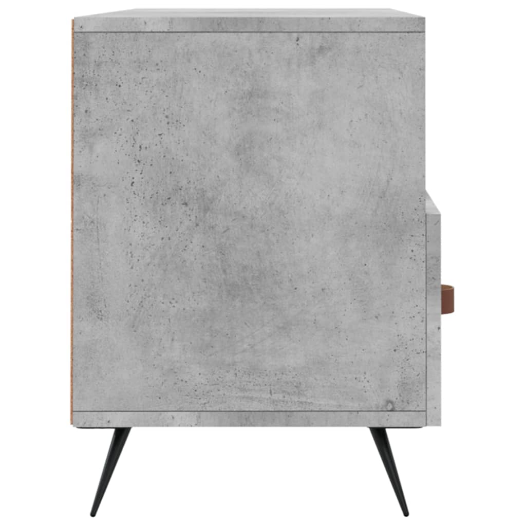 Meuble TV gris béton 102x36x50 cm bois d'ingénierie