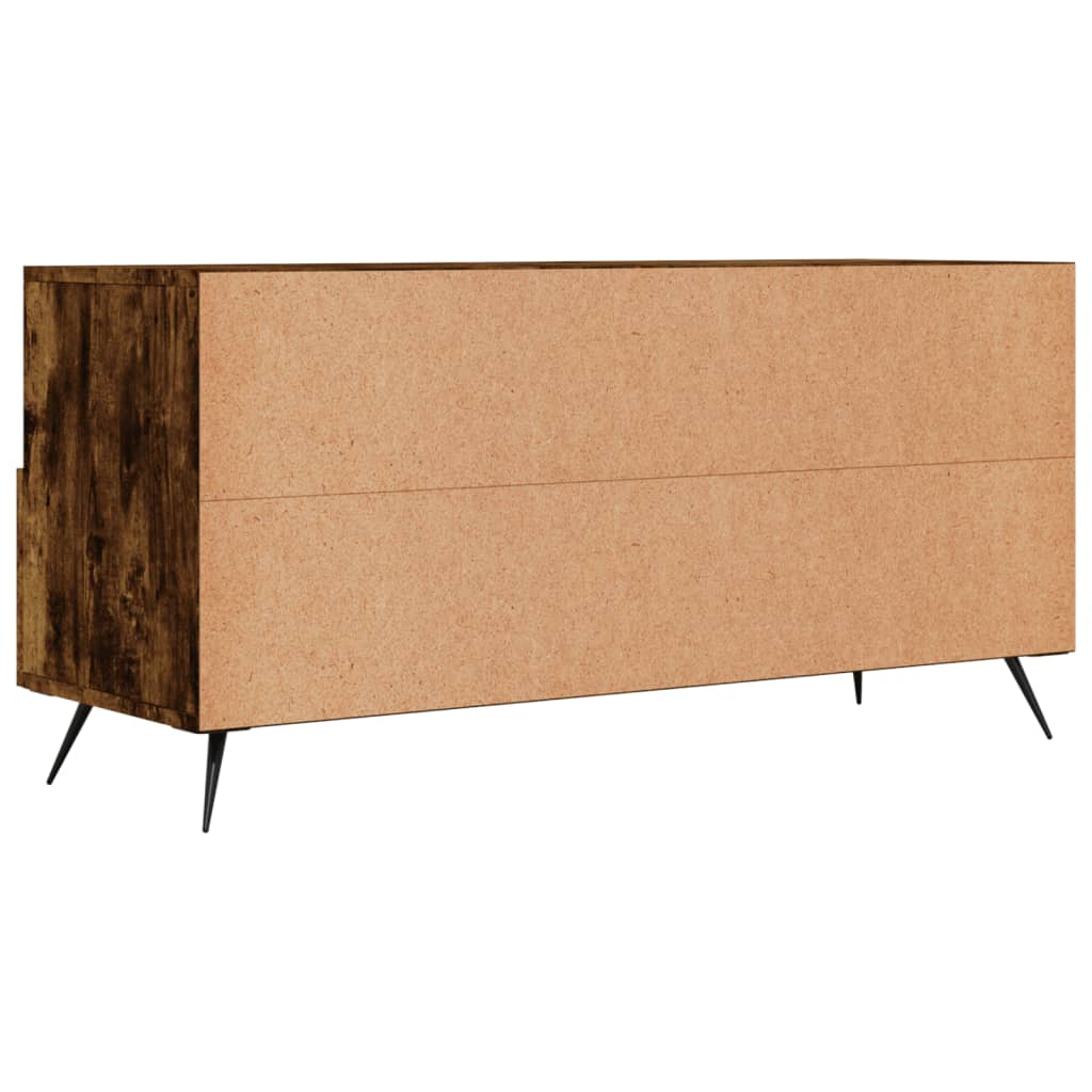 Meuble TV chêne fumé 102x36x50 cm bois d'ingénierie