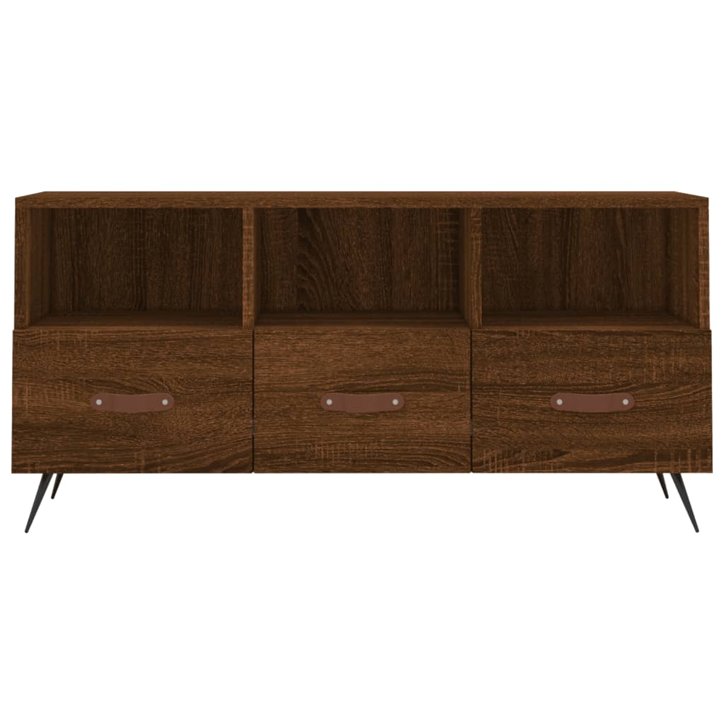 Meuble TV chêne marron 102x36x50 cm bois d'ingénierie