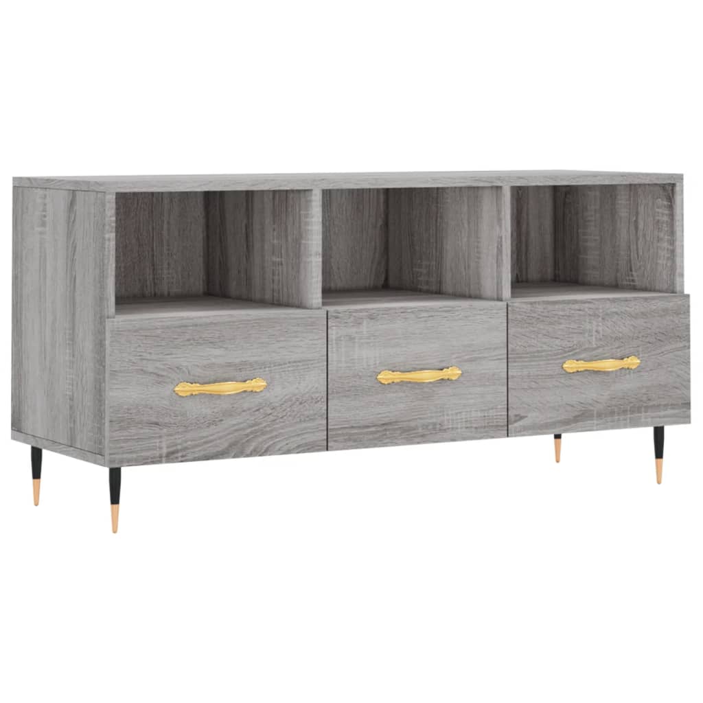 Meuble TV sonoma gris 102x36x50 cm bois d'ingénierie