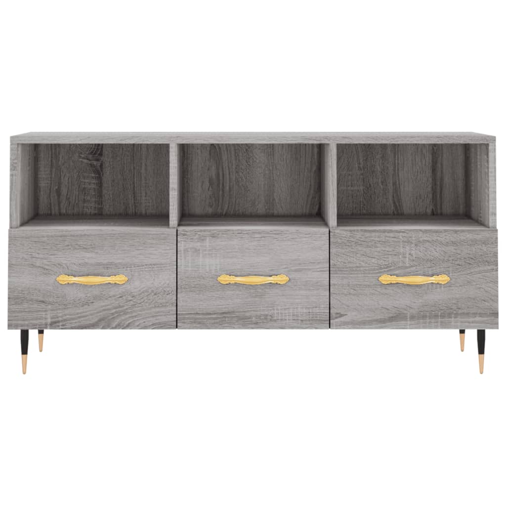 Meuble TV sonoma gris 102x36x50 cm bois d'ingénierie