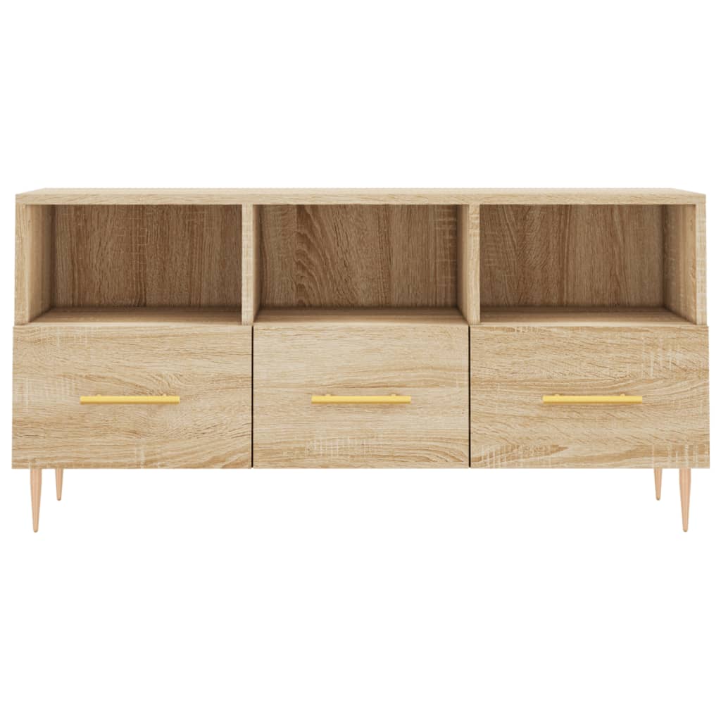 Meuble TV chêne sonoma 102x36x50 cm bois d'ingénierie