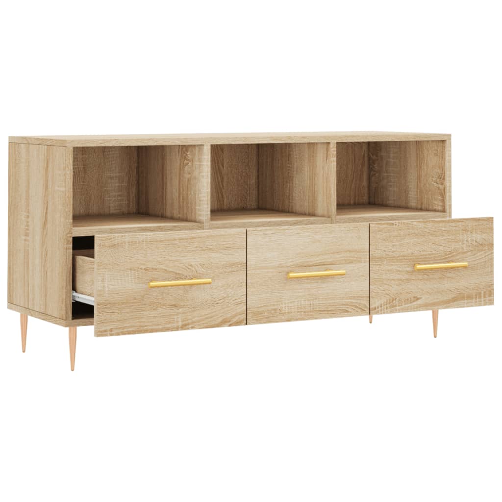 Meuble TV chêne sonoma 102x36x50 cm bois d'ingénierie