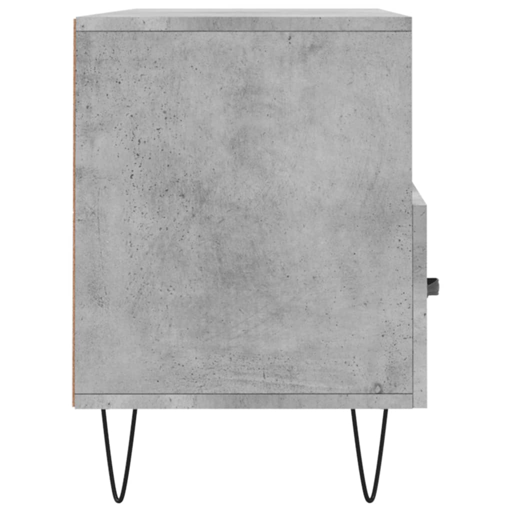 Meuble TV gris béton 102x36x50 cm bois d'ingénierie